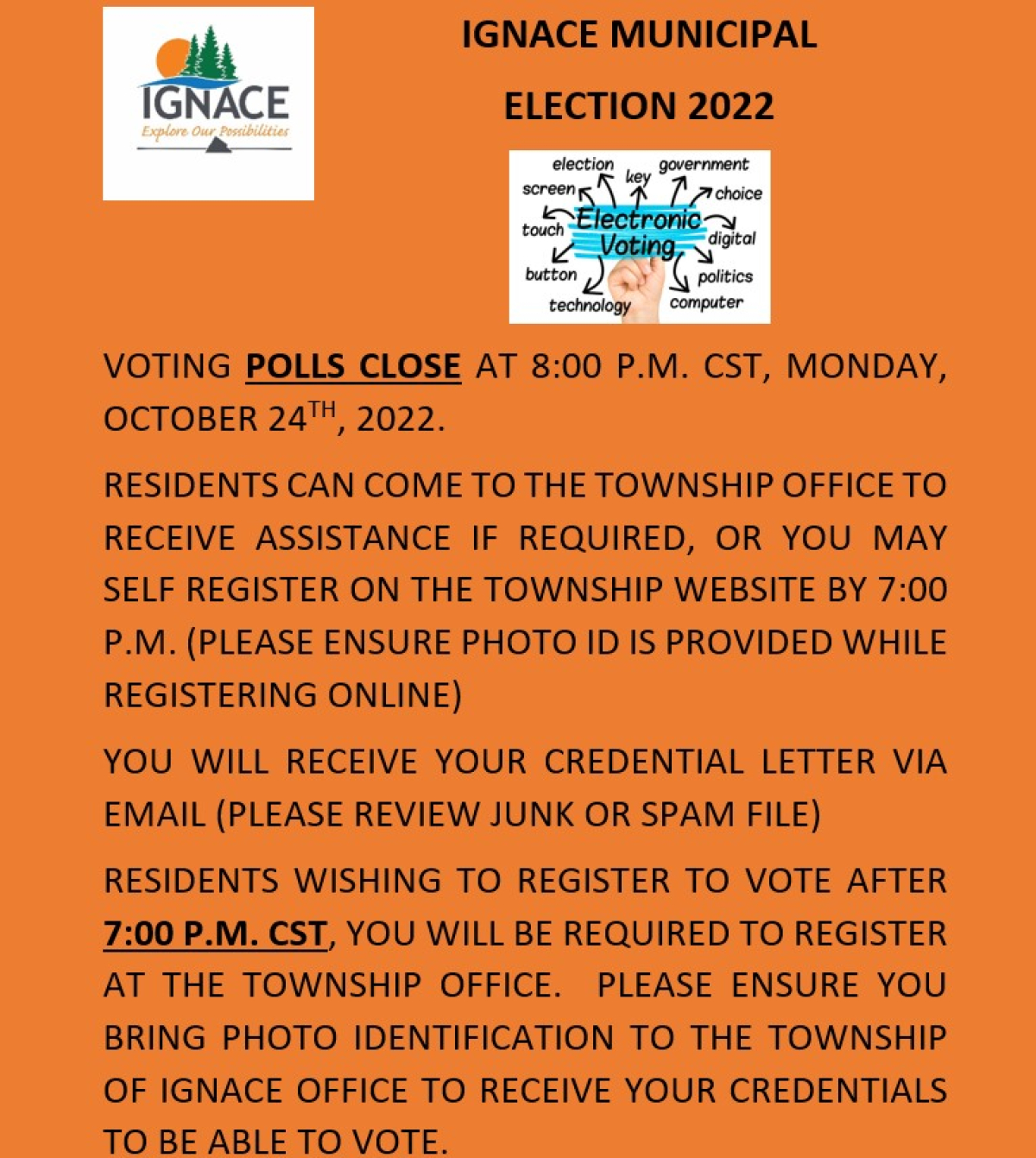 Township of Ignace Election Day